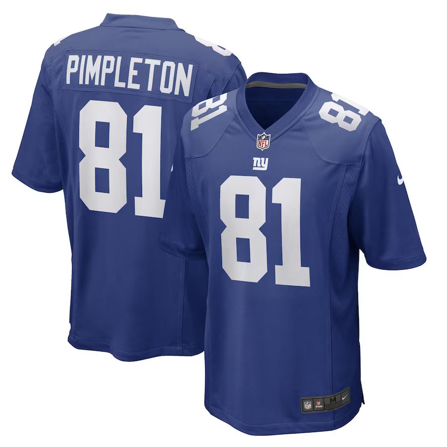 Men New York Giants #81 Kalil Pimpleton Nike Royal Game Player NFL Jersey